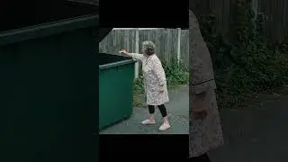 Grandma hooliganizing by setting trash cans on fire #funnygrandma  #kitchencomedy