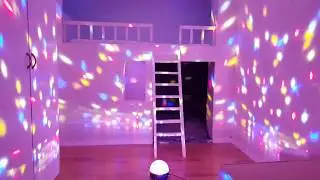 LED Crystal Ball light 9 farger