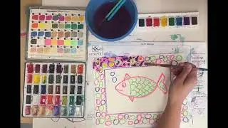 Rainbow Fish Painting