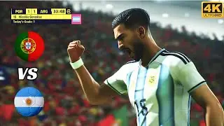EFOOTBALL | PORTUGAL VS ARGENTINA FULL MATCH | FRIENDLY MATCH |  EFOOTBALL GAMEPLAY - [4K UHD]