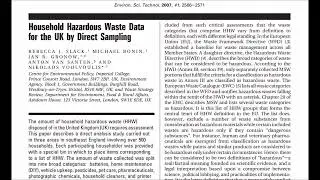 Household Hazardous Waste (2007)