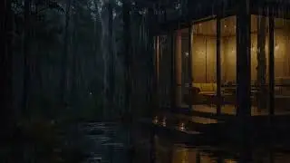 Rain Falling on a Glass Cabin Window | Ultimate Sleep Ambience & Relaxation