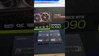 Brutal! RAID 0 SSD NVMe PCIe 5.0 Samsung 9100 Pro #hardware #pcgamer #geforce #ryzen #asus