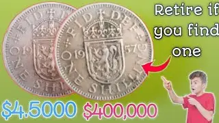 Vintage British One Shilling Coins - 1952 & 1962