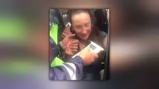 betrunkene Frau f&auml;hrt Auto und ist zu betrunken f&uuml;r den Alkoholtest 🍺🚨🤣