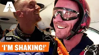 Cockpit to Free-Fall: Airline Pilot Skydives! | Airline S10 E1 | Clip