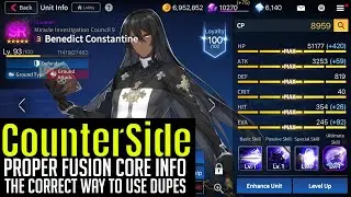CounterSide - Proper Fusion Core Info/After LVL 100+ What To Do With Dupes Guide/KR Summons Shocker