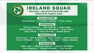 Delaney & Treacy on the Ireland squad for Belgium and Switzerland!