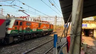 Joy E Bike livery valsad wap 7 with jaipur yeshwantpur express crossing thakurli station