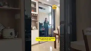 Crystal folding door, living room, balcony, stair partition door #slidingdoors #doors