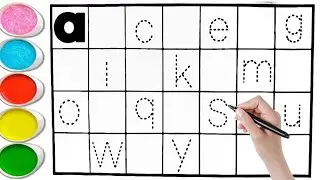 🌈Alphabet, ABC Song,💖 A To Z |✨ Kids Rhymes | 🎨Writing Along Dotted Lines For Kids | ✨Lowercase ABC