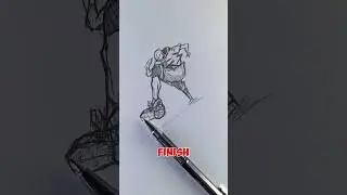 From Static to Dynamic: Master a Running Pose in Perspective #art #foryou #shorts #drawing #sketch