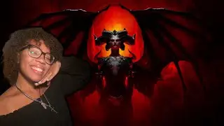 POV: Girl relaxes after a long day of work to some DIABLO gaming...