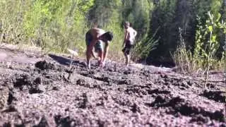 Flipping Friend Into Freezing Stream