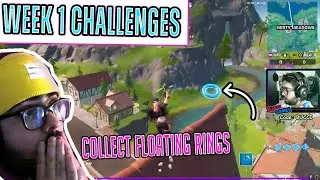 Collect 4 floating Rings In Misty Meadows! (Week 1 Challenge) Fortnite Ch3 Season 4!
