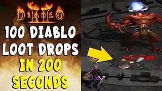 100 Diablo Loot Drops in 200 Seconds & Loot Haul Report in Diablo 2 Resurrected / D2R