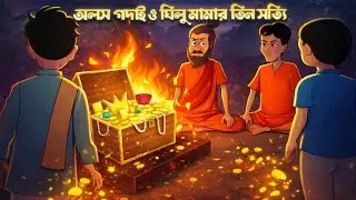 অলস গদাই ও ঘিলু মামার তিন সত্যি । Bangla cartoon story । Moral story । শিক্ষা মূলক গল্প । Toon fable