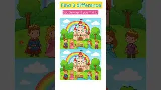 🔎 Can You Spot the 3 Differences in This Magical Castle Scene? 🏰✨