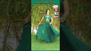 mrs india 2021 2022 graceful green styling for Navratri look color #mrsindia #shorts #mrsindia2022