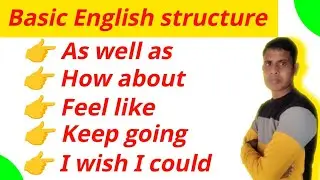 Basic English structure | Daily use basic English Structures and sentence|HK English class