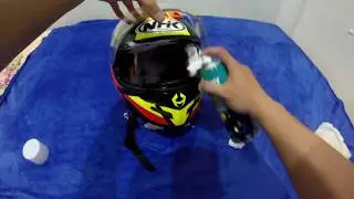 Motorcycle helmet disinfectant review and feedback ( koby disinfecting foam )
