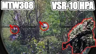 TwinAirsoft - Crazy Headshots With VSR-10 (HPA) And MTW 308 x WraithX