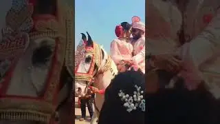 marriage couple trading in horse