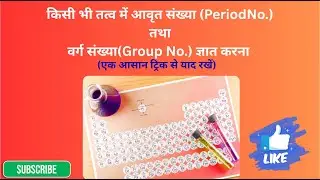 Identification of Group and Period of Any Elements