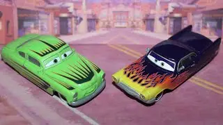 Mattel Disney Cars Edwin Kranks & Greta (Thailand Variant) 2-Pack 2024 Radiator Springs Flashback