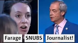 Nigel Farage SNUBS Female Journalist From FT Over Difficult Question!