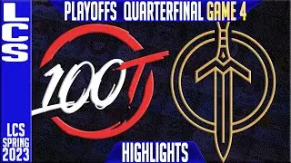 100 vs GG Highlights Game 4 LCS Spring 2023 Playoffs Quarterfinal 100 Thieves vs Golden Guardian G4