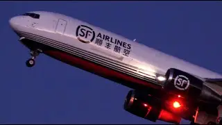 SF Airlines Boeing 767-300BCF B-220R Takeoff from NRT 34R
