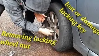 how to removelocking wheel nut from Peugeot 307 lost or damage locking nut #simple #Peugeot #DIY