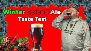 Tasting my WINTER SPICED ale&hellip;.with my Cousin Bevvie! 🍻🎄🎅