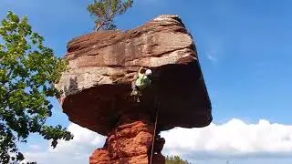 Klettern am Teufelstisch in der Pfalz