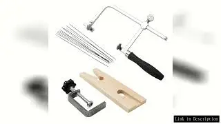 Adjustable Jewelry Saw Frame with V-Groove Clip Black Handle Tool Set for Precision Cutting DIY Wood
