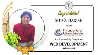 Congratulation || Shiva Harish || Thiagarajar College || Web Development || IZEON IT TRAINING