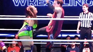 Violet Lee gets hit with a LOW BLOW KICK but SHE HAS NO BALLS!!!