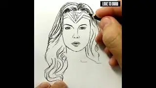 VERY EASY , how to draw wonder woman justice league  / learn drawing tutorial