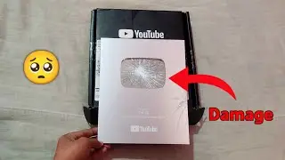 Finally ! My Silver Play Button Unboxing ❤️ New but 😭 #banku 
