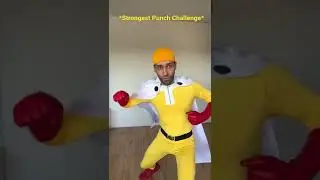Anime Strongest Punch Challenge #allmight #saitama #goku