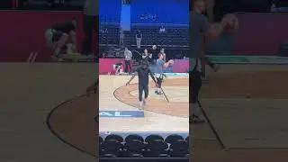 Frank Ntilikina shooting practice before Dubai vs Partizan ABA League Playoffs 2025