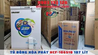 TỦ Đ&Ocirc;NG MINI H&Ograve;A PH&Aacute;T 107 L&Iacute;T HCF-106S1Đ ĐỒNG R600A