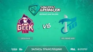Geek Fam vs The Prime NND, China Super Major SEA Qual, game 2 [Mortalles]