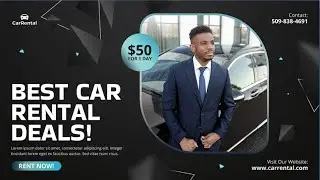 Car Rental Promo | Vehicle Ad Design | Social Media Post | Instagram Post Design |Photoshop Tutorial