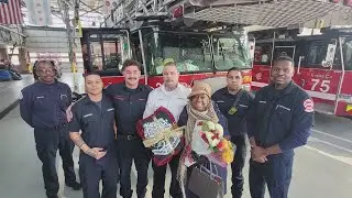 'This firehouse, they are my heroes': Woman surprises Chicago firefighters who saved her life