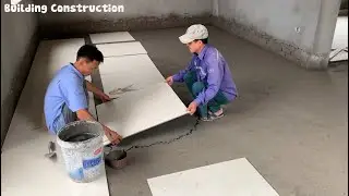 Construction Technique For Living Room Floor With Large Format Glazed Tiles 800x800mm