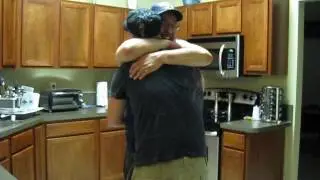 Surprise homecoming of Navy sailor for father