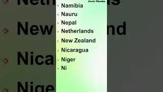 Countries Name that start with  Letter 