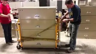 Moving a Fireproof Lateral File Cabinet